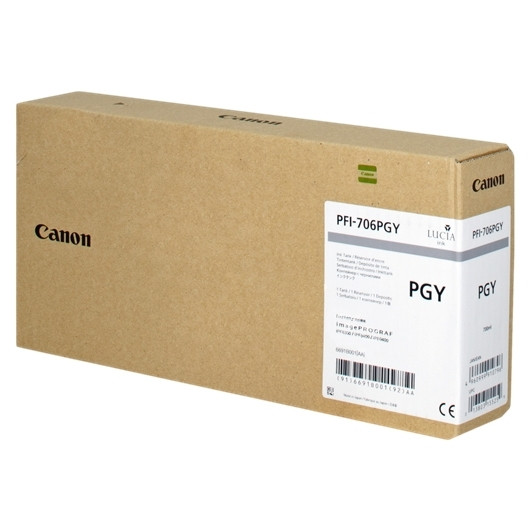 Canon PFI-706PGY inktcartridge foto grijs hoge capaciteit (origineel) 6691B001 018890 - 1