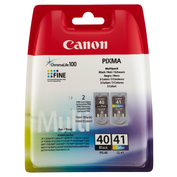 Canon PG-40 / CL-41 multipack zwart en kleur (origineel) 0615B043 0615B051 018780 - 1