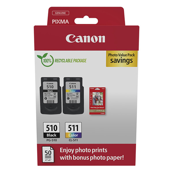 Canon PG-510/CL-511 photo value pack (origineel) 2970B017 132284 - 1