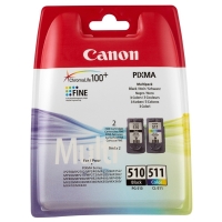 Canon PG-510 / CL-511 multipack zwart en kleur (origineel) 2970B010 2970B011 018518