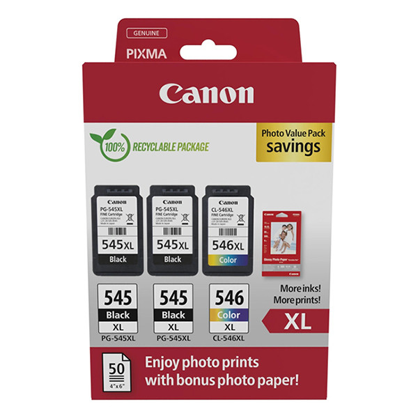 Canon PG-545XLx2/CL-546XL photo value pack (origineel) 8286B015 132266 - 1