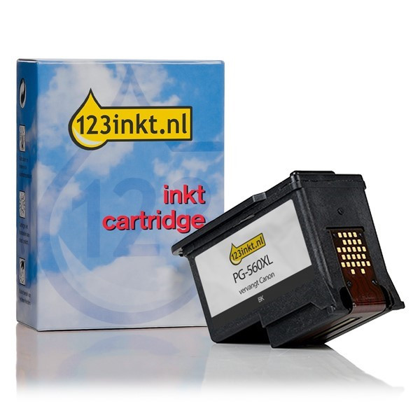 Canon PG-560XL inktcartridge zwart hoge capaciteit (123inkt huismerk) 3712C001C 010362 - 1