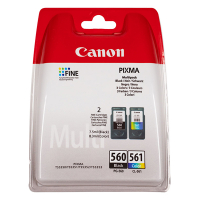Canon PG-560 / CL-561 multipack zwart en kleur (origineel) 3713C005 3713C006 010196