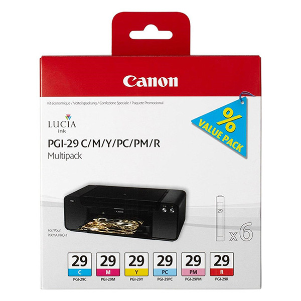 Canon PGI-29 multipack C/M/Y/PC/PM/R (origineel) 4873B005 018762 - 1