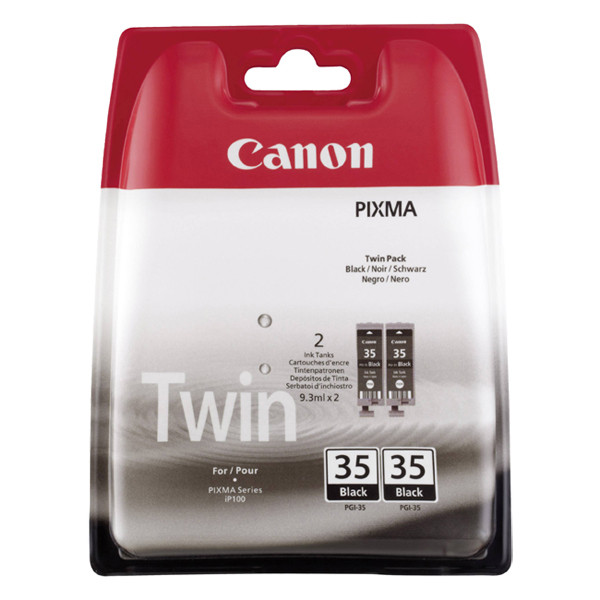 Canon PGI-35BK twin pack cartridge zwart (origineel) 1509B012 1509B029 651017 - 1
