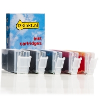 Canon PGI-550PGBK XL / CLI-551XL aanbieding: 2 zwart + 3 kleuren (123inkt huismerk) 6431B001C 6443B001C 6444B001C 6445B001C 6446B001C 120892