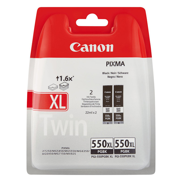 Canon PGI-550PGBK XL duopak (origineel) 6431B005 6431B010 018576 - 1