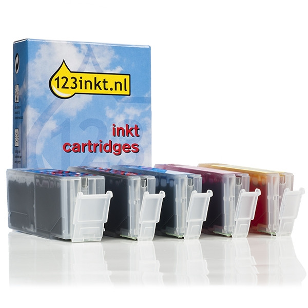 Canon PGI-570PGBK / CLI-571 aanbieding: 2 zwart + 3 kleuren (123inkt huismerk) 0372C004C 127139 - 