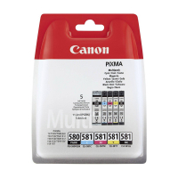 Canon PGI-580BK / CLI-581 BK/C/M/Y-multipack (origineel) 2078C005 2078C006 2078C007 2078C008 018582