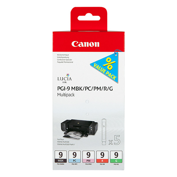 Canon PGI-9 multipack MBK/PC/PM/R/G (origineel) 1033B013 018568 - 1