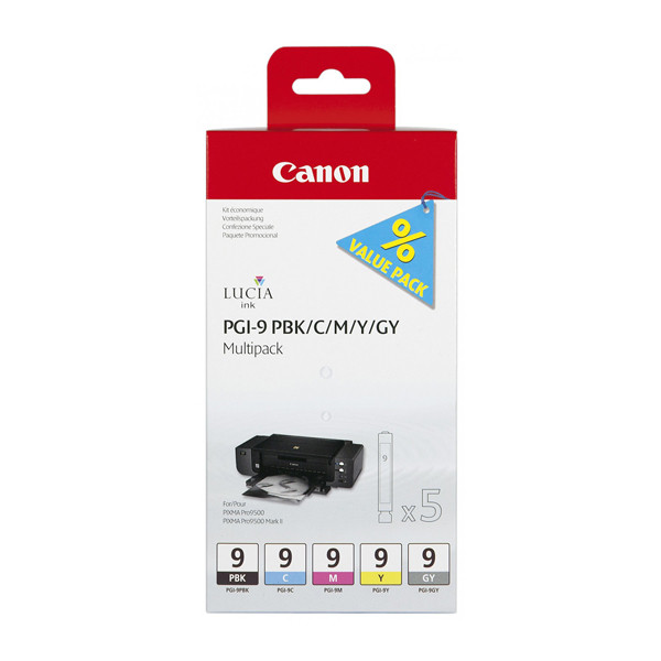 Canon PGI-9 multipack PBK/C/M/Y/GY (origineel) 1034B013 010461 - 1