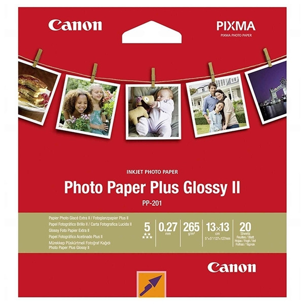 Canon PP-201 photo paper plus glossy II 265 grams 13 x 13 cm (20 vel) 2311B060 150392 - 1
