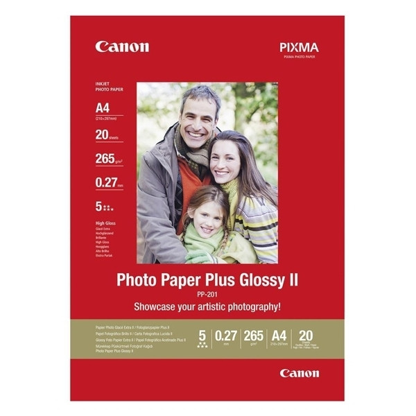 Canon PP-201 photo paper plus glossy II 265 grams A4 (20 vel) 2311B019 064555 - 1