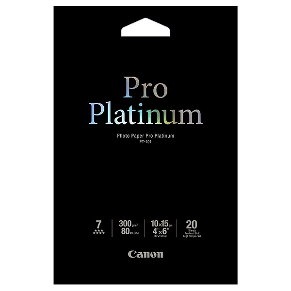 Canon PT-101 photo paper pro platinum 300 grams 10 x 15 cm (20 vel) 2768B013 064594 - 1