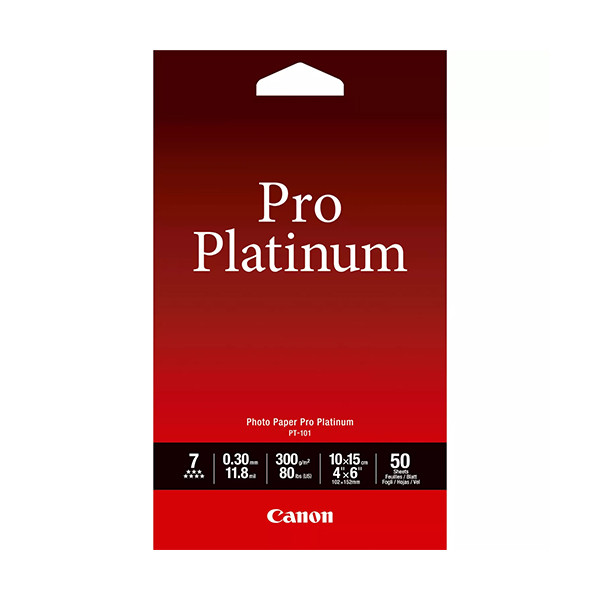 Canon PT-101 pro platinum photo paper 300 grams 10 x 15 cm (50 vel) 2768B014 154064 - 1