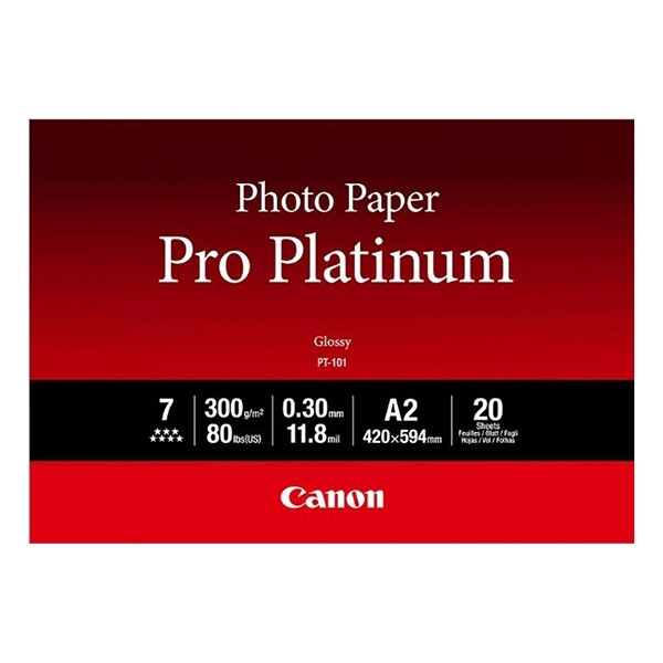 Canon PT-101 pro platinum photo paper 300 grams A2 (20 vel) 2768B067 154028 - 1