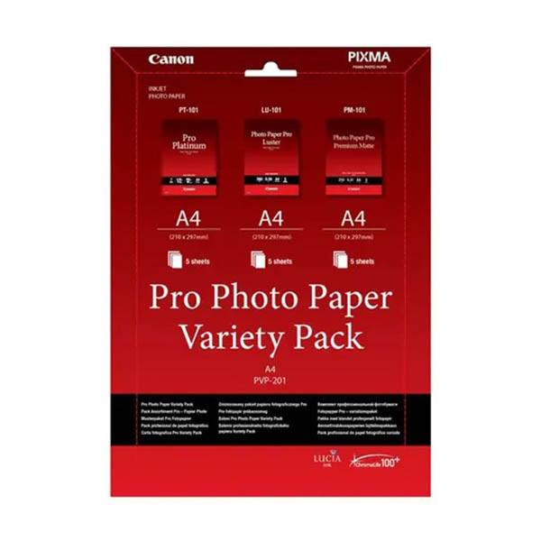 Canon PVP-201 pro photo paper variety pack A4 (15 vel) 154001 - 1