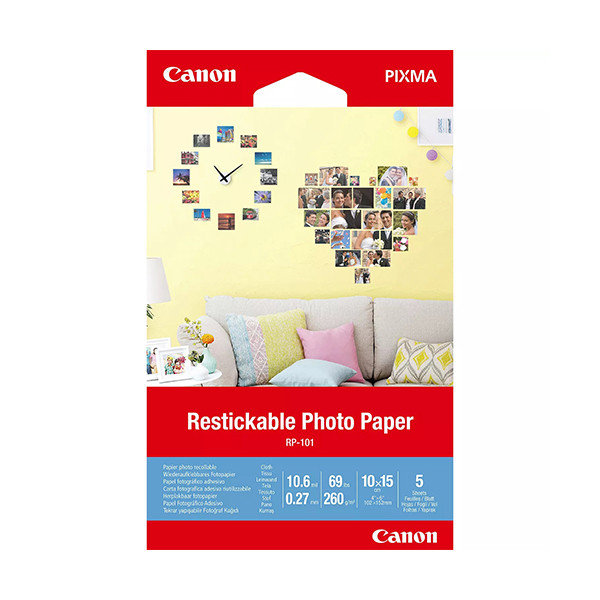 Canon RP-101 verwijderbare fotostickers 260 grams 10 x 15 cm (5 vel) 3635C002 154054 - 1