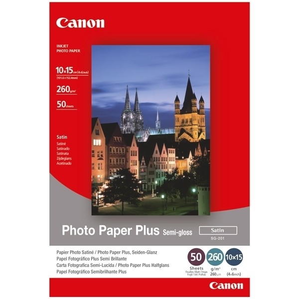 Canon SG-201 photo paper plus semi-gloss 260 grams 10 x 15 cm (50 vel) 1686B015 154006 - 1