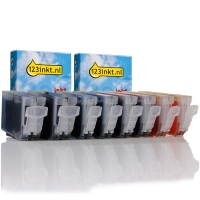 Canon aanbieding: 2 x BCI-3-serie (zwart BCI-3eBK+ 3 kleuren) (123inkt huismerk) 4479A002C 4480A002C 4481A002C 4482A002C 120000