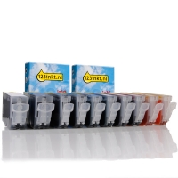 Canon aanbieding: 2 x BCI-3eBK + 2 x BCI-6BK/C/M/Y (2 zwart + 3 kleuren) (123inkt huismerk) 4479A002C 4705A002C 4706A002C 4707A002C 4708A002C 120100