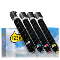 Canon aanbieding: C-EXV 65 BK, C, M, Y zwart + 3 kleuren (123inkt huismerk)  131985