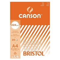 Canson schetsboek Bristol A4 224 grams (20 vel) 200457110 224517