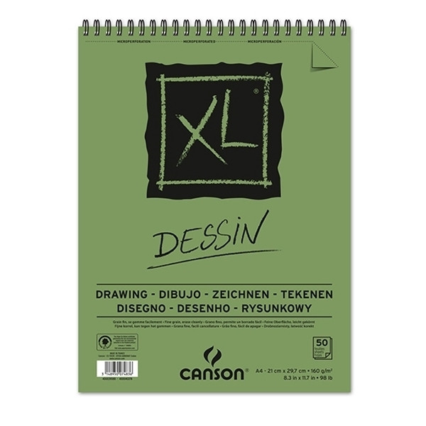 Bestudeer Zonnebrand Belichamen Canson schetsboek spiraal A4 160 grams (50 vel) Canson 123inkt.nl