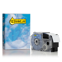 Casio XR-24ABU tape wit op blauw 24 mm (123inkt huismerk) 056393