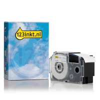 Casio XR-24WEB tape blauw op wit 24 mm (123inkt huismerk) 056390