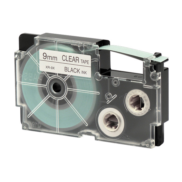 Casio XR-9X1 tape zwart op transparant 9 mm (origineel) XR-9X1 056181 - 1