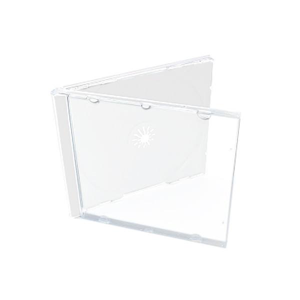 Cd-doosjes transparant met transparante tray (100 stuks)  050062 - 1