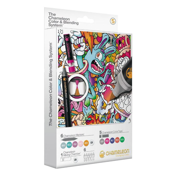 Chameleon Color & Blending System verfstiften set nr. 5 (6 stiften en 5 color tops) 793064 CS6605 400903 - 1