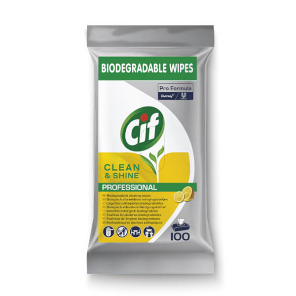 Cif Pro Formula biologisch afbreekbare reinigingsdoekjes (100 stuks) SCI00161 - 1