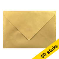 Aanbieding: 10x Clairefontaine gekleurde enveloppen goud C5 120 grams (5 stuks)