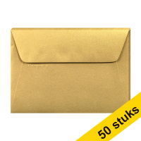 Aanbieding: 10x Clairefontaine gekleurde enveloppen goud C6 120 grams (5 stuks)