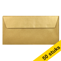 Aanbieding: 10x Clairefontaine gekleurde enveloppen goud EA5/6 120 grams (5 stuks)