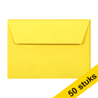 Aanbieding: 10x Clairefontaine gekleurde enveloppen intens geel C6 120 grams (5 stuks)
