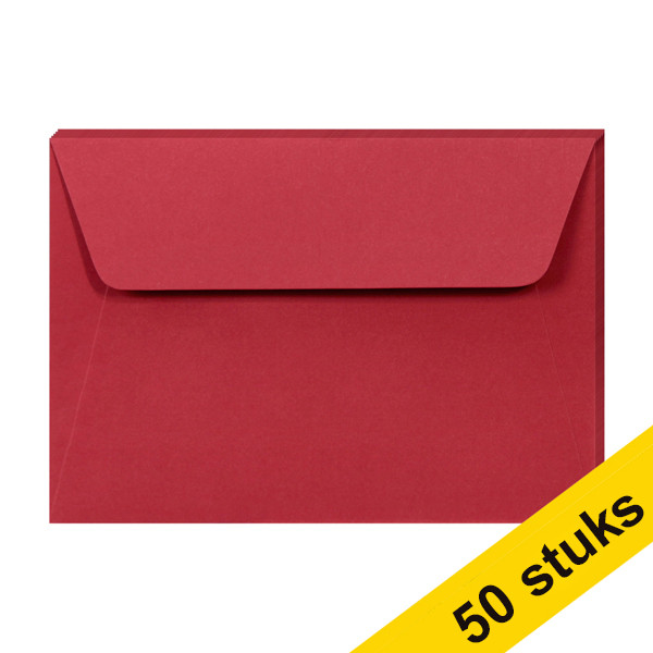 Aanbieding: 10x Clairefontaine gekleurde enveloppen intens rood C6 120 grams (5 stuks) 424780 - 1