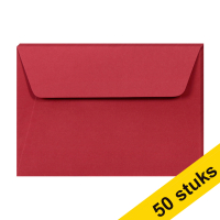 Aanbieding: 10x Clairefontaine gekleurde enveloppen intens rood C6 120 grams (5 stuks)