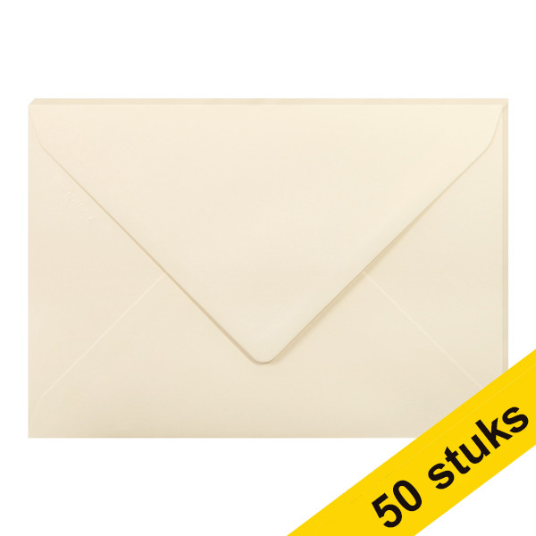 Aanbieding: 10x Clairefontaine gekleurde enveloppen ivoor C5 120 grams (5 stuks) 424761 - 1