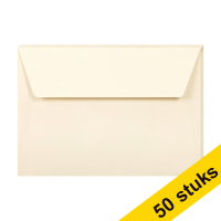Aanbieding: 10x Clairefontaine gekleurde enveloppen ivoor C6 120 grams (5 stuks)