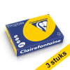 Aanbieding: 3x Clairefontaine gekleurd papier zonnebloemgeel 80 grams A4 (500 vel) 340029 - 1