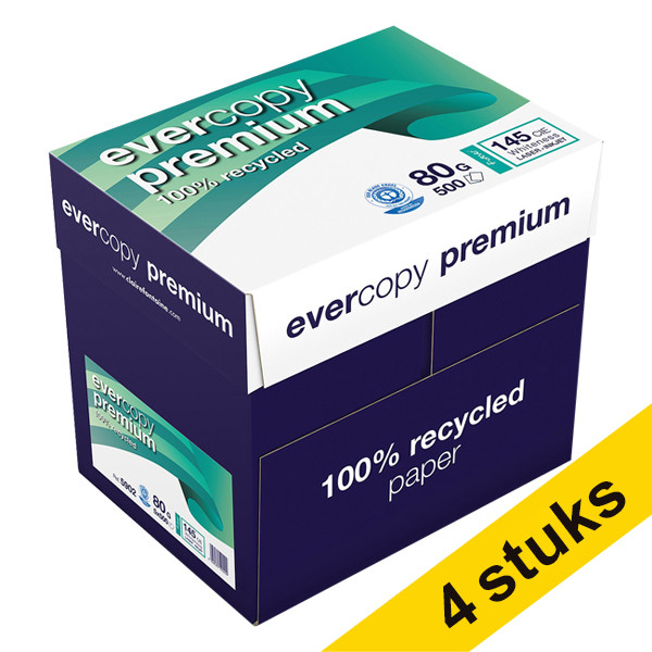 Clairefontaine Aanbieding: 4x Clairefontaine Evercopy Premium 1 doos van 2.500 vel A4 - 80 grams 399561 - 1