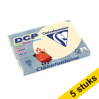 Aanbieding: 5x Clairefontaine gekleurd DCP papier ivoor 120 grams A4 (250 vel)