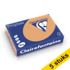 Aanbieding: 5x Clairefontaine gekleurd papier caramel 80 grams A4 (500 vel) 250473 - 1