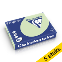 Aanbieding: 5x Clairefontaine gekleurd papier golfgroen 80 grams A4 (500 vel)