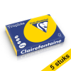 Aanbieding: 5x Clairefontaine gekleurd papier goudgeel 120 grams A4 (250 vel)