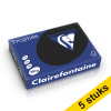 Aanbieding: 5x Clairefontaine gekleurd papier zwart 160 grams A4 (250 vel) 250412 - 1