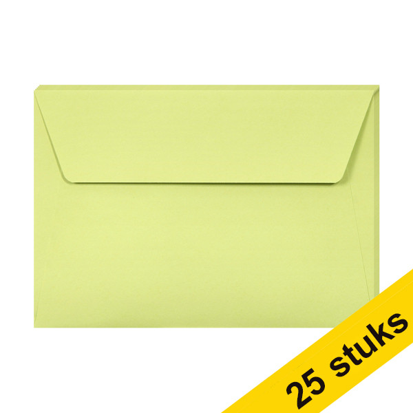 Aanbieding: 5x Clairefontaine gekleurde enveloppen bladgroen C6 120 grams (5 stuks) 424774 - 1
